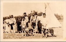 RARE Vintage RPPC Real Photo Native American Indians Craterville Oklahoma OK picture