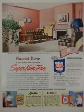 1952 Super Kem-Tone Paints Print Ad Sunset Rose Vtg Life Magazine Advertisement picture