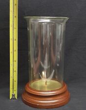 Vintage Avon HEAVY WOOD BASE glass Candle Holder picture