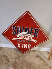 New 2012 SHINER BOCK WILD HARE BEER Spoetzl Brewery Texas SIGN MAN CAVE TACKER picture