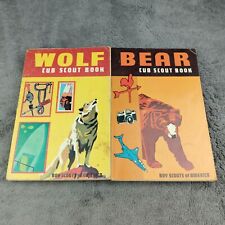 2 Vintage Boy Cub Scout Paperback Books 1967/69 Bear Wolf BSA Field Used  picture