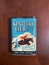 VINTAGE KENTUCKY CLUB PIPE & CIGARETTE TOBACCO TIN WHITE LETTERING NICE GRAPHICS picture