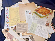 LOT 350 + VINTAGE - 2000's HANDWRITTEN TYPED CLIPPED COPIED RECIPES  ESTATE FIND picture