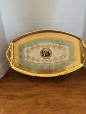 Le Mieux China /RARE/1930’s/24 k/Gold Encrusted /HandPainted/platter/ Signed picture