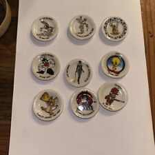 1997vintage Miniature Plate Set   9 Porcelain Cartoon Characters picture