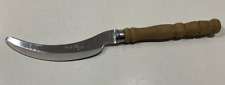 RARE Vintage SCHMIDT Curved Blade Wood Handle Knife Rostfrei Great Condition picture