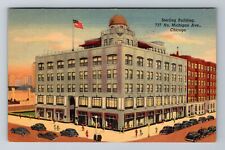 Chicago IL-Illinois, Sterling Building, Antique Vintage Souvenir Postcard picture