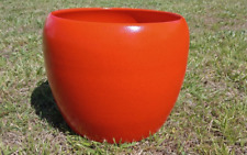 1960s Gainey Ceramics Pottery Speckled Orange J-10  Planter Pot 10x12 picture