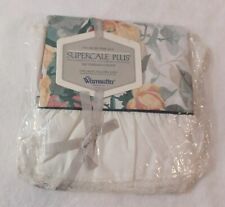 Vintage NOS Wamsutta Superscale Plus Lily Floral Ruffle PillowCase Set Of 2 USA picture