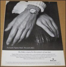1978 Rolex Crown Watch Print Ad Advertisement Vintage Virginia Wade Tennis picture