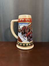 VIintage 1993 Budweiser Holiday Christmas Stein Clydesdales Hometown Holiday picture