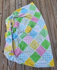 Vintage Sears Patchwork Print Fitted Sheet TWIN  picture
