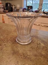 Beautiful Antique 1910s Glass Flared Vase Bubble Bee Bryce Higbee Mark 6