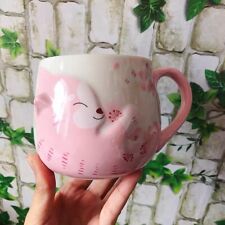 Starbucks Sakura Cute Cat Cherry Blossom Coffee Mug Limited Edition Gift 12oz picture