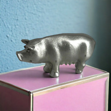 PIG HOG Miniature PEWTER FIGURE Vintage Selangor FIGURINE Whimsical Collection picture