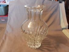 Large American Brilliant Period Deep Cut Crystal Vase Ribbed Pattern Starburst picture