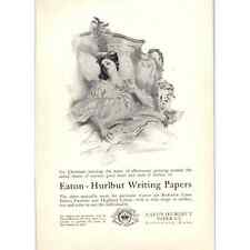 Writing Papers Lady Eaton-Hurlbut Paper Co Pittsfield MA c1905 Victorian Ad D13 picture