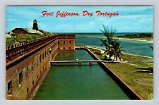 Key West FL-Florida, Fort Jefferson, Antique, Vintage Souvenir Postcard picture