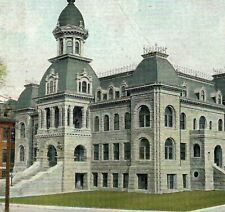 Vintage Postcard New City Hall Building Street Broadway Newport Rhode Island RI picture
