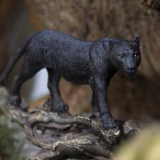 Ebros Animal Jungle Black Panther Prowling On Distressed Tree Log Figurine 8
