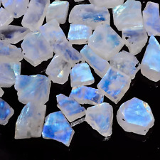 25 Piece AAA Rainbow Moonstone Raw 9-11 MM Size Moonstone Rough Crystal Jewelry picture