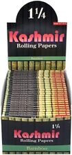 Kashmir Bamboo Rolling Papers 32 Leaves Per Pack 1-1/4 Size Box of 10 Packets picture