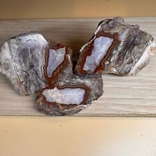 3 Piece Set Moroccan Banded Seam Agate with Quartz full nodule (AG303) picture