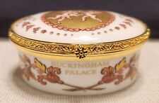 Buckingham Palace Royal Collection Bone China Oval Trinket Box -England- Vintage picture