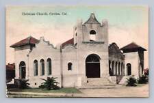 Christian Church COVINA California Antique Hand Colored Los Angeles County 1910s picture