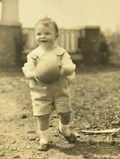 AxI) Photograph Boy Playing With Ball Artistic 1920-30's picture