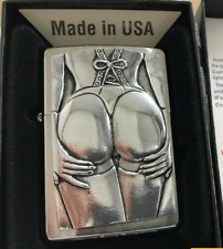Zippo Lighter Sexy Girl Hip Lady Buttocks Chrome Silver Window Proof Japan New picture