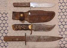 Vintage Craftsman USA by Schrade Fixed Blade Heavy Hunting Bowie Knife Lot  picture