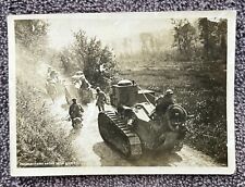 WW1 Vintage PHOTO French Tanks Going into the Line RENAULT FT17 picture
