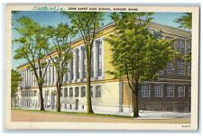1949 Exterior View John Bapst High School Building Bangor Maine Vintage Postcard picture