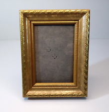 Vintage Ornate Gold Gild Design Picture Frame Wood & Glass 5 x 6.5 Holds 4 x 3 picture