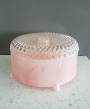 Vintage Cheramy April Showers Deluxe Dusting Powder 6 Oz Pink Footed Container  picture