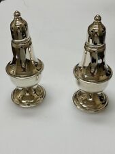 STERLING SILVER EMPIRE SALT AND PEPPER SHAKER SET picture