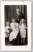 RPPC Lovely Edwardian Family Studio Photo Darling Children  Postcard J24 picture