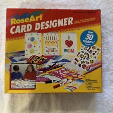 Vintage RoseArt Card Designer Create Your Own Art Craft Kit 90's Sealed Box picture