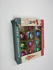 Lot of 11 Vintage Fantasia Brand Plastic Christmas Ornaments Mid Century Modern picture