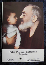 OLD ANTIQUE RELIC RELIQUARY PRAY HOLYCARD IMAGE St. Padre Pio Pietrelcina (7) picture