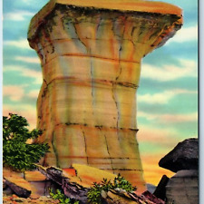 c1940s North Dakota Badlands Natures Pulpit Rock Formation PC Tichnor Gloss A218 picture