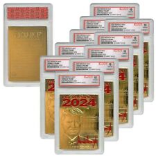 DONALD TRUMP 2024 President 23K GOLD SIGNATURE Card GEM-MINT 10 QTY 10 picture