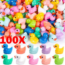 100PCS  Mini  Resin Ducks Colorful Tiny Ducks Bulk Little Duck Figures Tiny Toys picture