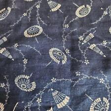 Japanese Old Cloth Cotton Medium Size Dyed Pattern Peeled Indigo Japanese Um picture