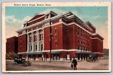 Boston Massachusetts Boston Opera House Downtown Streetview WB UNP Postcard picture