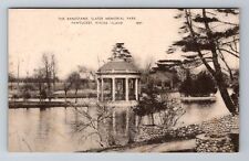 Pawtucket RI-Rhode Island, The Bandstand, Slater Memorial Park Vintage Postcard picture