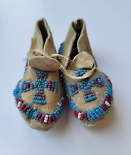 VINTAGE Native American Beaded Beadwork Small Baby Moccasins Handmade  picture