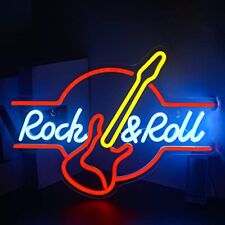  Rock and Roll Neon Sign,Neon Light Sign,Led Neon Light for Wall,Shape Guitar picture