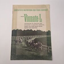 Scientific Nutrition For Your Horses Vionate-L Brochure c1964 picture